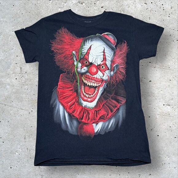 Liquid Blue Other - Horror Evil Clown Graphic T Shirt Black Scary Face Liquid Blue Sz Small Shirt